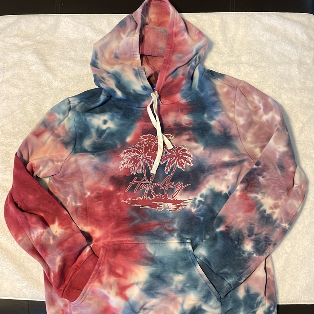 Lady’s large Hurley tie dye hoodie